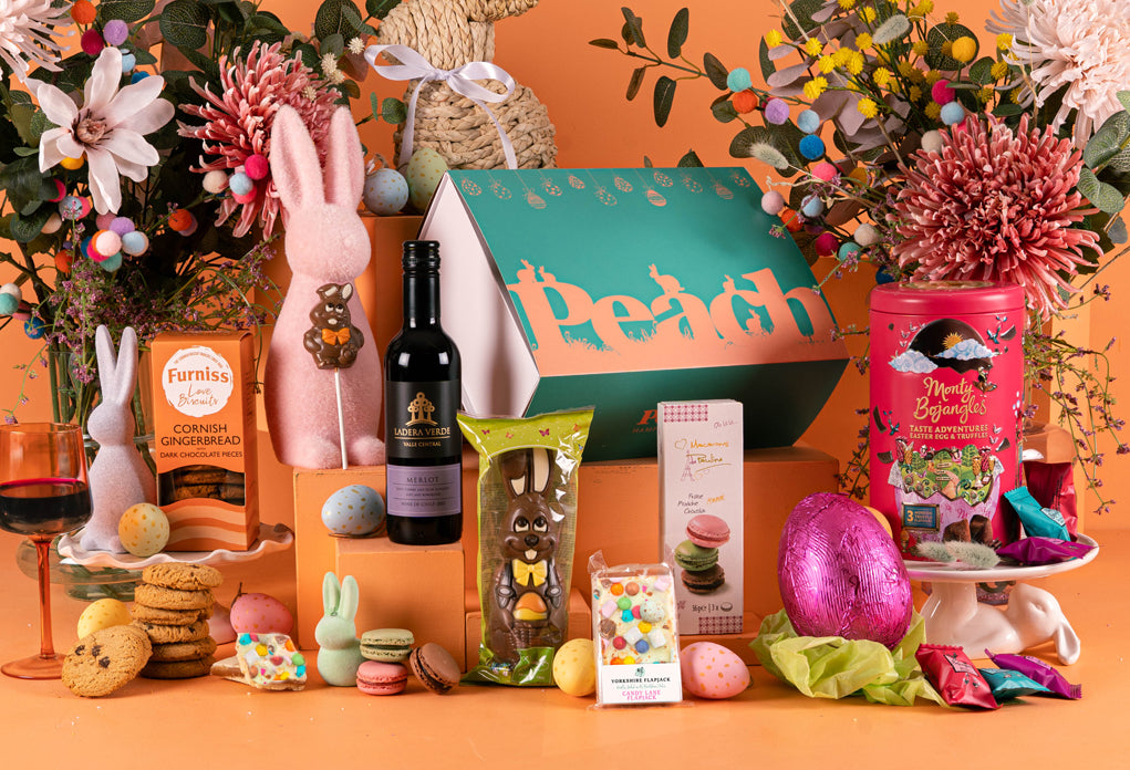 The Eggcellent Corporate Easter Hamper with Red Wine