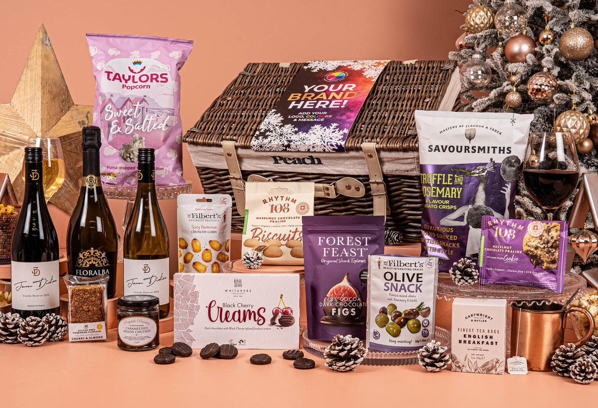 The Christmas Feast Hamper with Wine Trio & Bespoke Branding