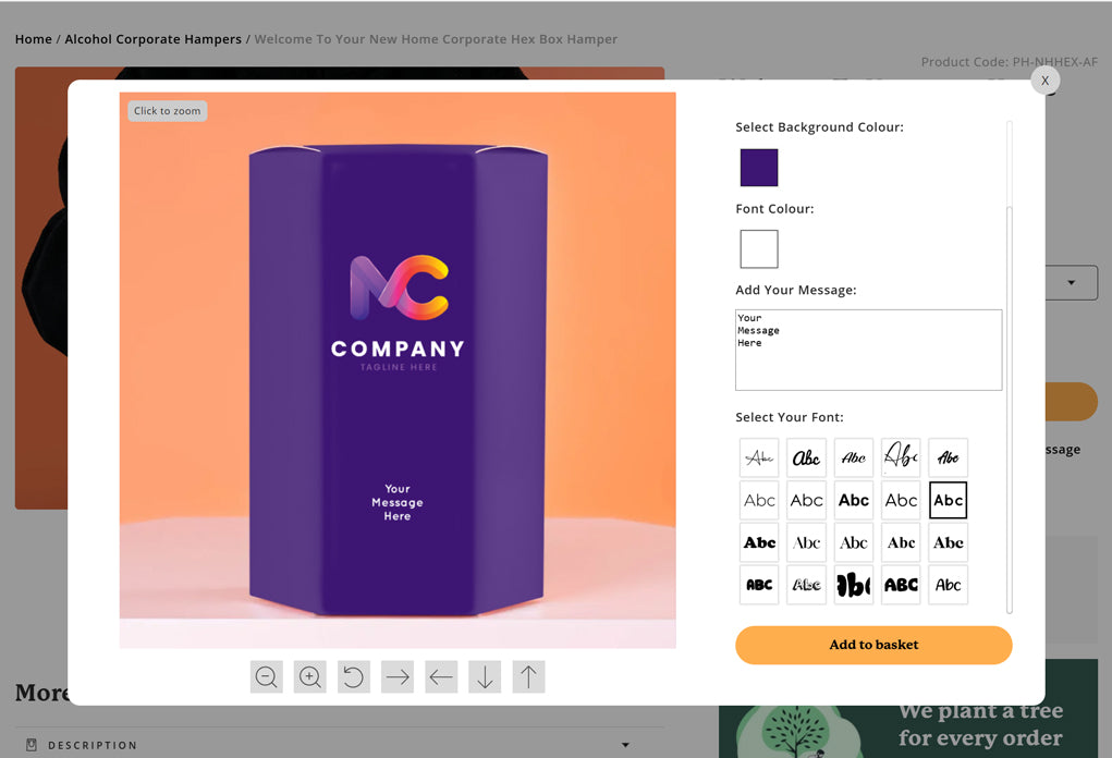 Welcome To Your New Home Corporate Hex Box Hamper