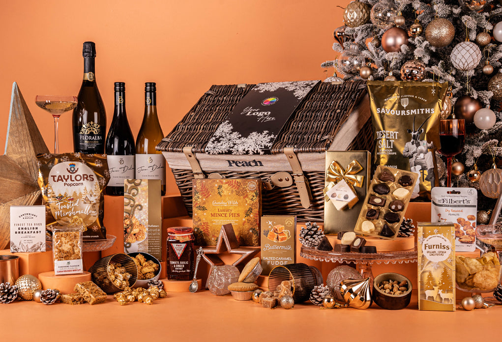 The Christmas Feast Hamper with Wine Trio & Bespoke Branding