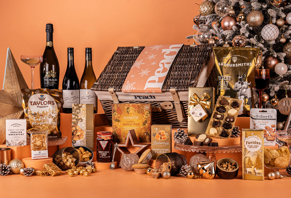 The Christmas Feast Personalised Hamper with Wine Trio