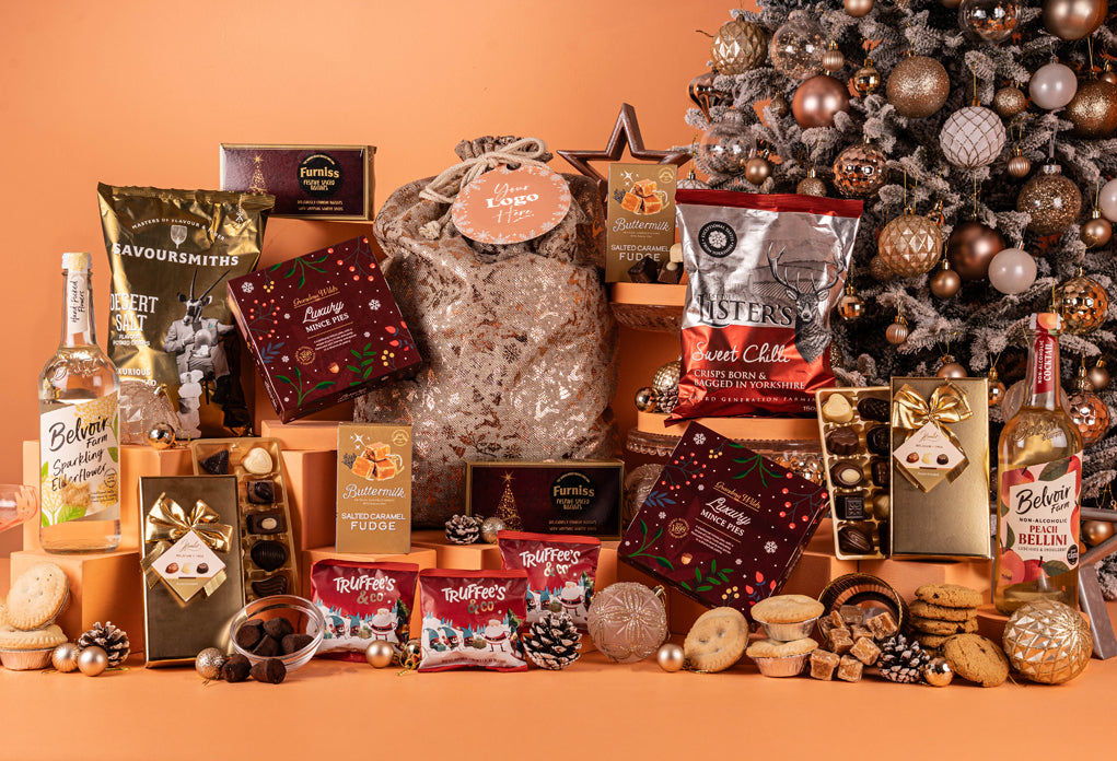 Christmas Office Sharing Hamper With Drinks & Bespoke Branding