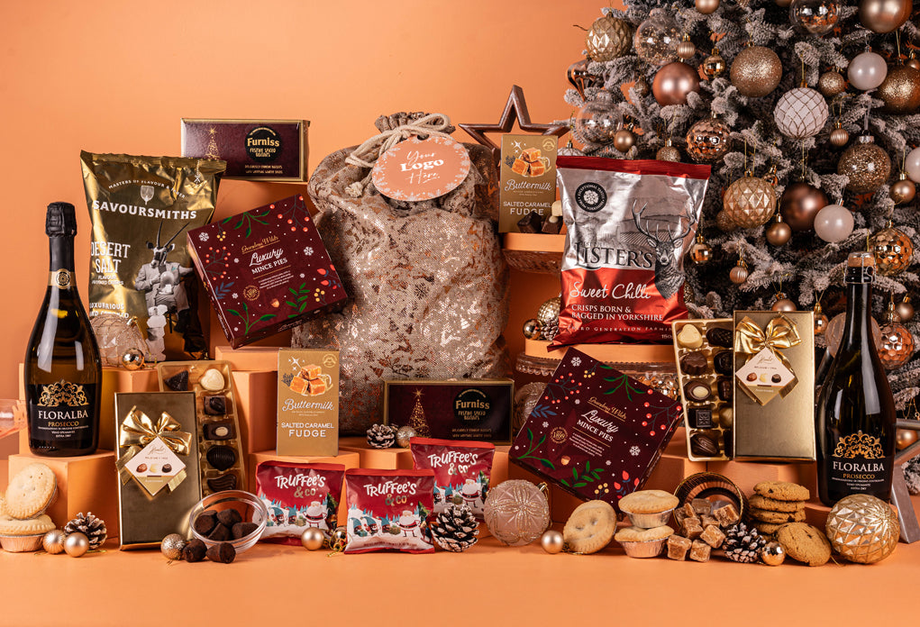 Christmas Office Sharing Hamper With Drinks & Bespoke Branding