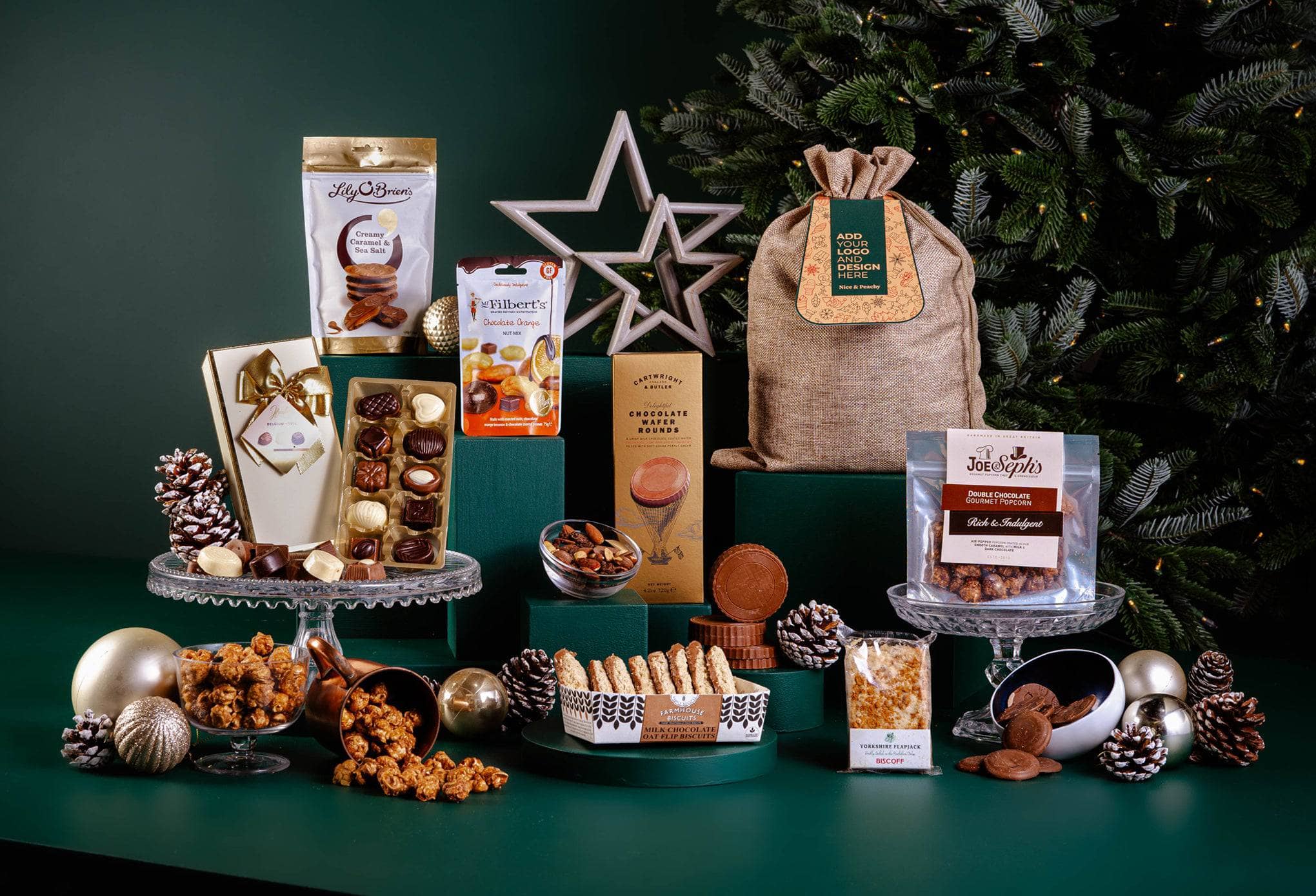 The Chocoholics Christmas Sack Peach Hampers