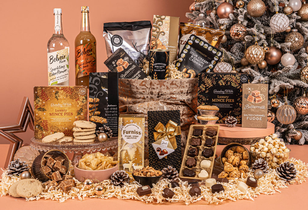 Christmas Office Sharing Hamper With Drinks &amp; Bespoke Branding
