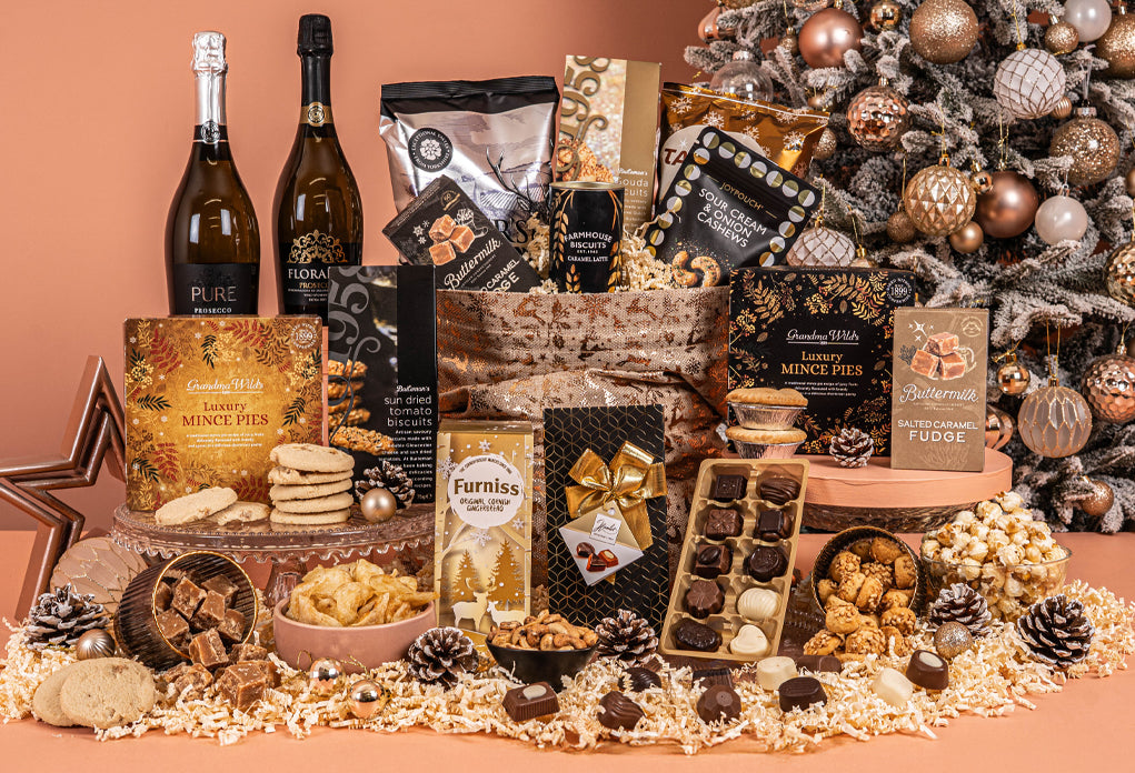 Christmas Office Sharing Hamper With Drinks &amp; Bespoke Branding