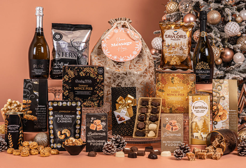 Personalised Christmas Office Sharing Hamper With Drinks