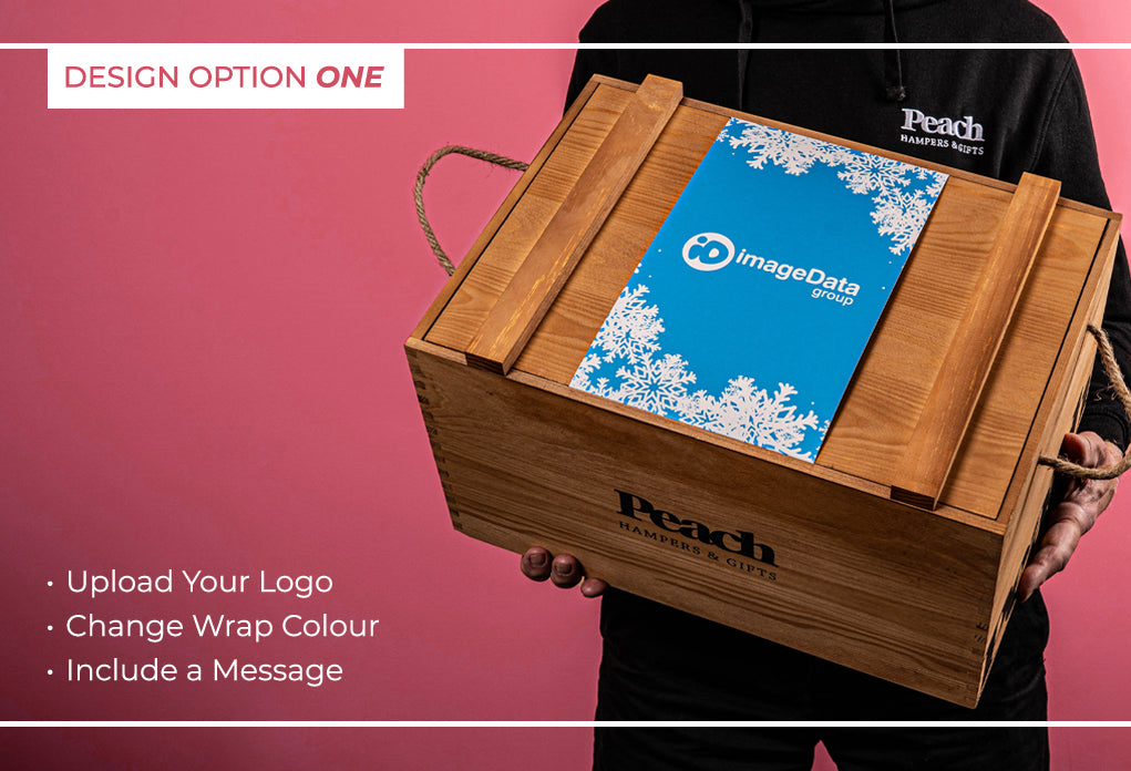 The Branded Golden Crate Christmas Hamper with Champagne