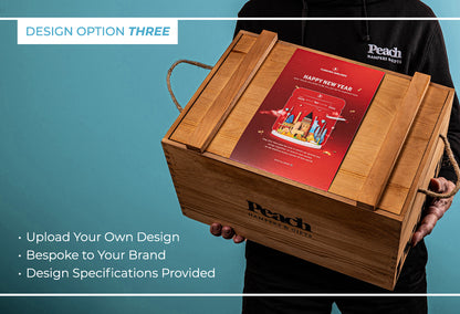 The Branded Golden Crate Christmas Hamper with Champagne