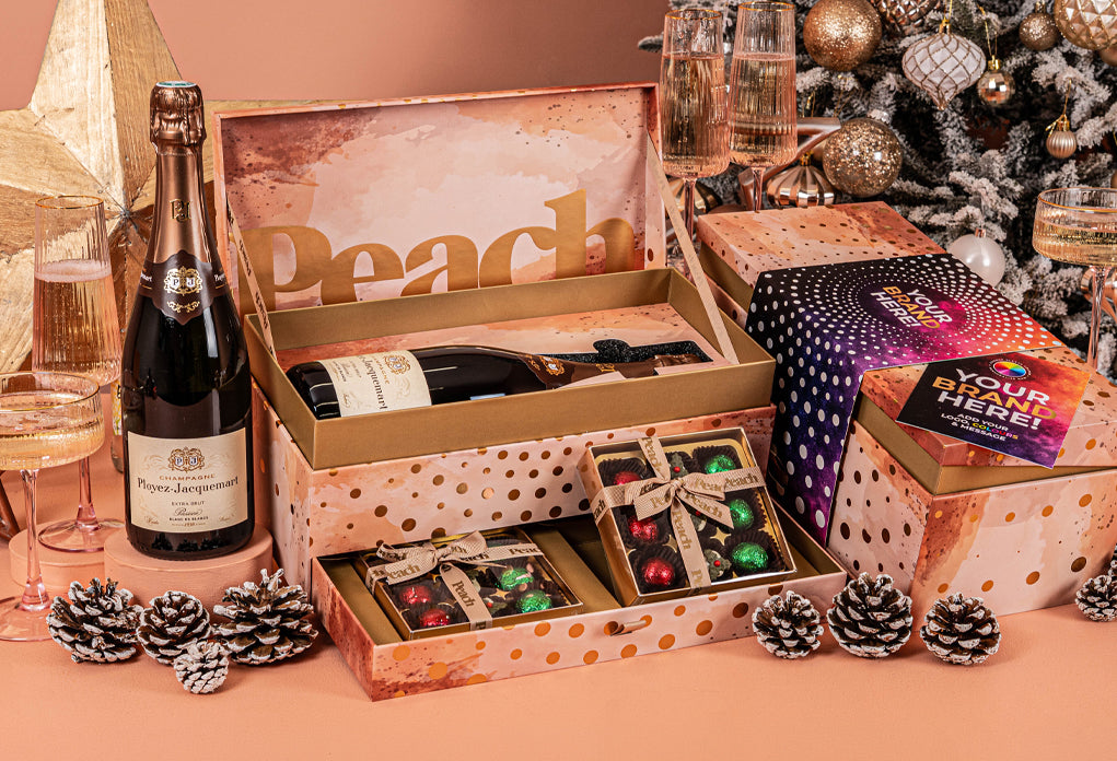The Champagne &amp; Chocolate Gift Box with Bespoke Branding