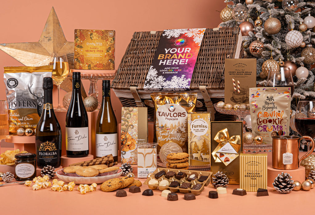 The Christmas Feast Hamper with Wine Trio & Bespoke Branding