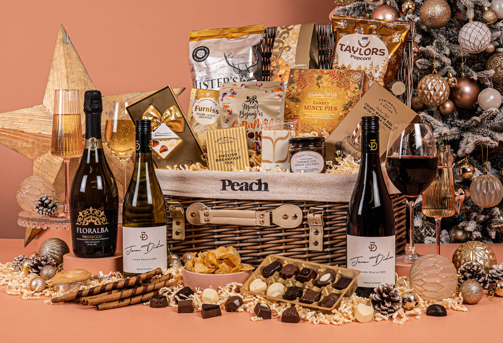 The Christmas Feast Personalised Hamper with Wine Trio