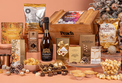 The Fireside Feast Christmas Hamper with Bespoke Branding - Award-Winning Prosecco