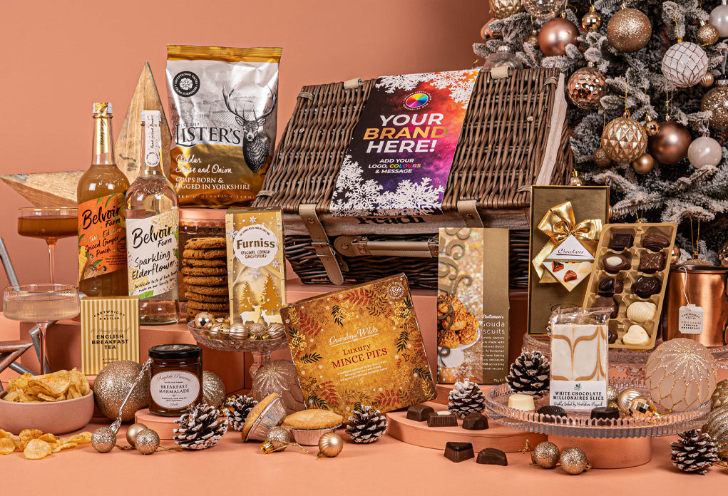 The Gold Star Christmas Hamper with Bespoke Branding