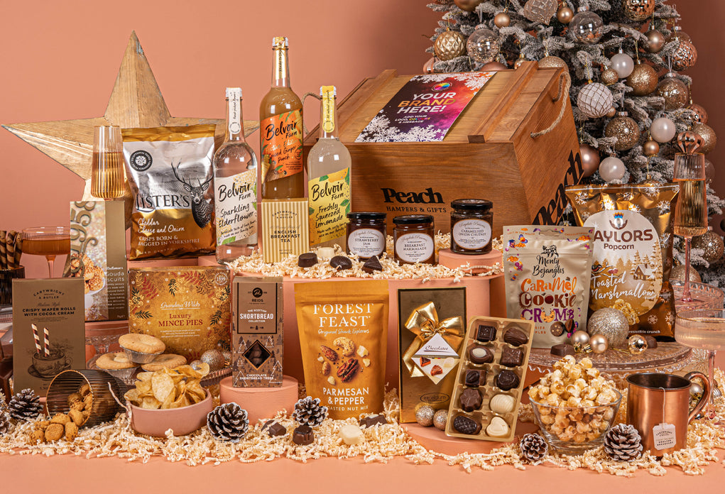 The Branded Golden Crate Christmas Hamper with Alcohol-Free Trio