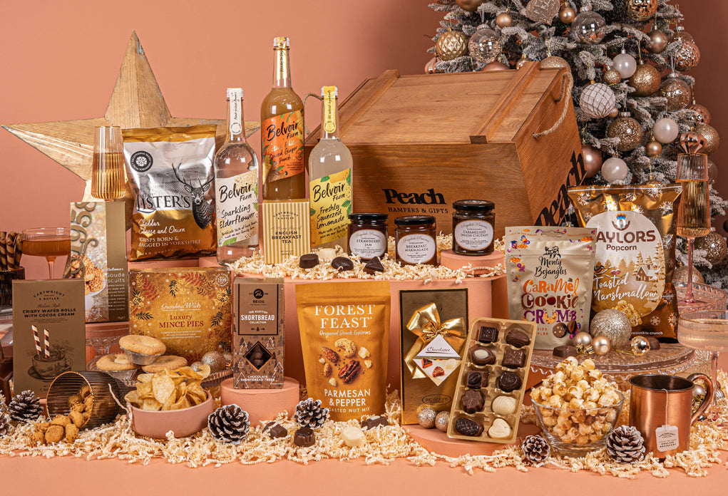The Golden Crate Christmas Hamper with Alcohol-Free Trio