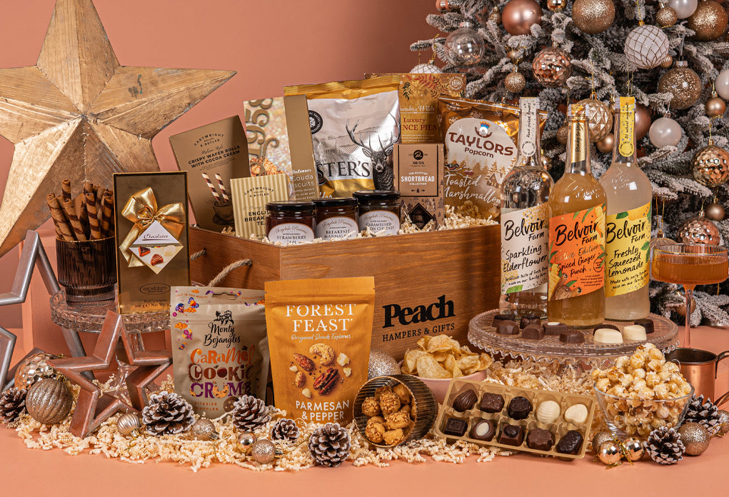 The Golden Crate Christmas Hamper with Alcohol-Free Trio
