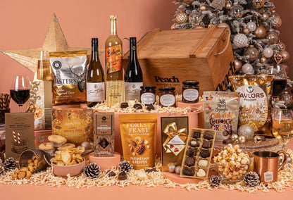 The Golden Crate Christmas Hamper with Wine Duo &amp; Spiced Ginger Punch