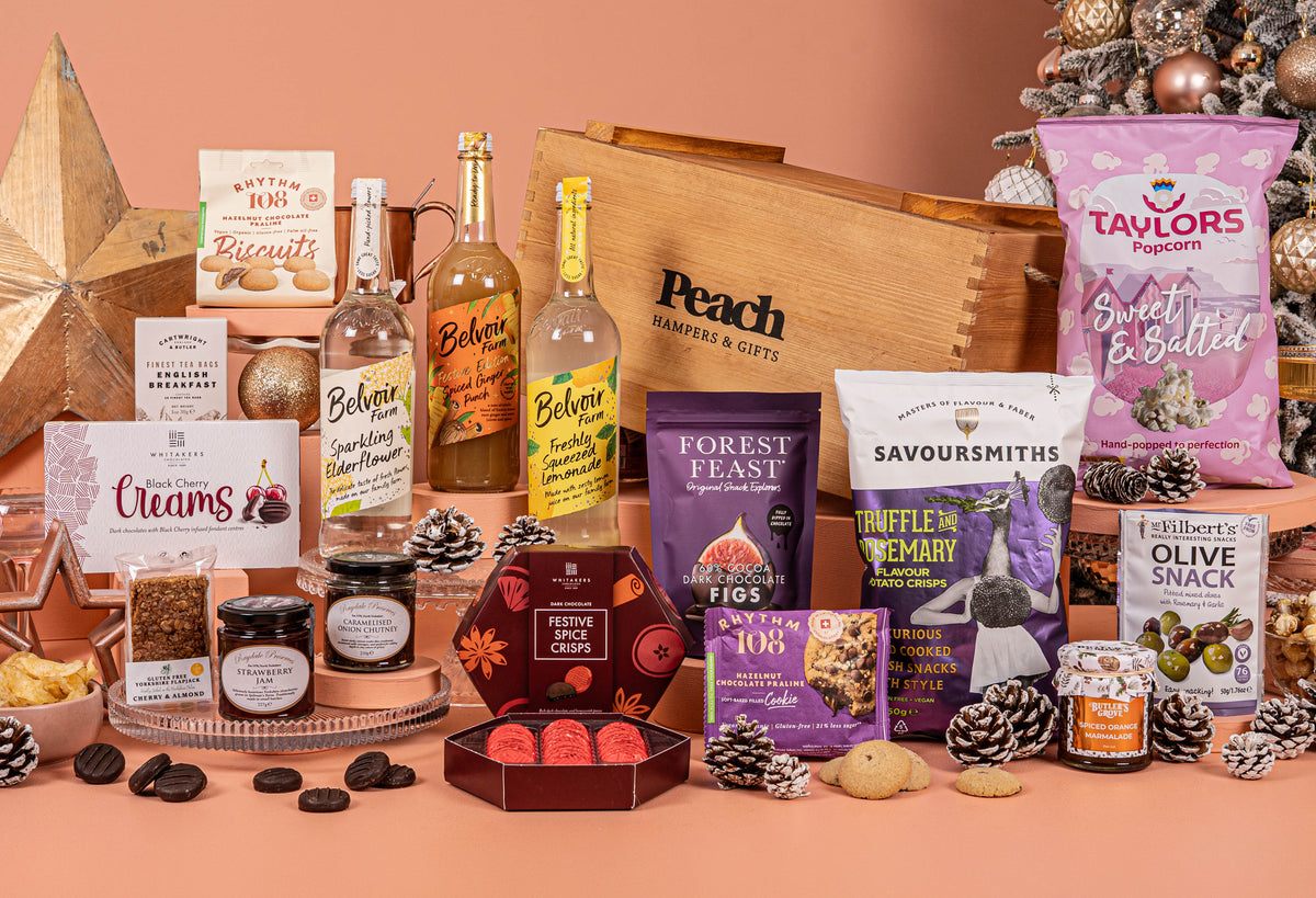 The Golden Crate Christmas Hamper with Alcohol-Free Trio