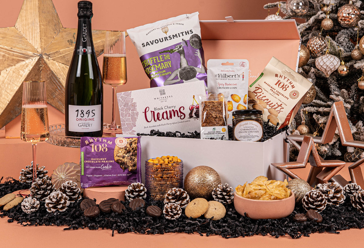 Le Noel Noir Personalised Hamper - Award-Winning Champagne - Vegan &amp; Gluten Free