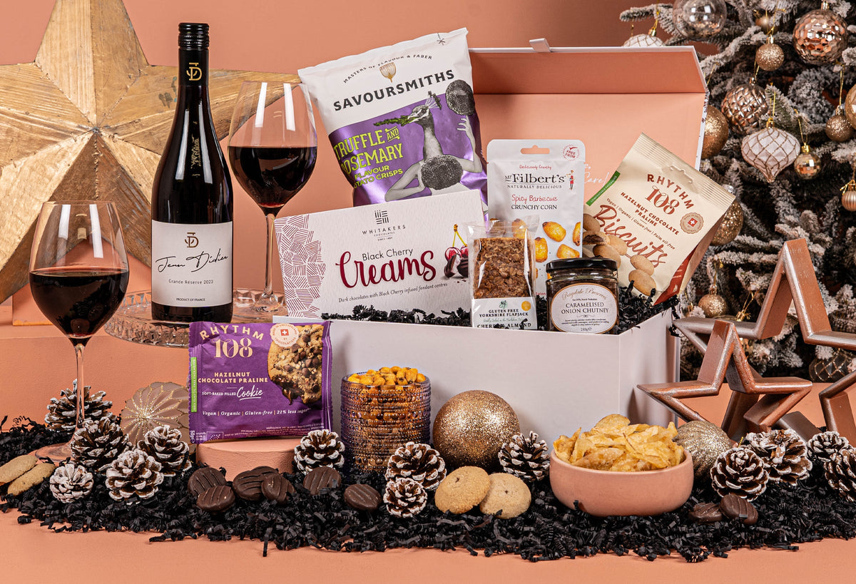 Le Noel Noir Hamper - Award-Winning Red Wine - Vegan &amp; Gluten Free