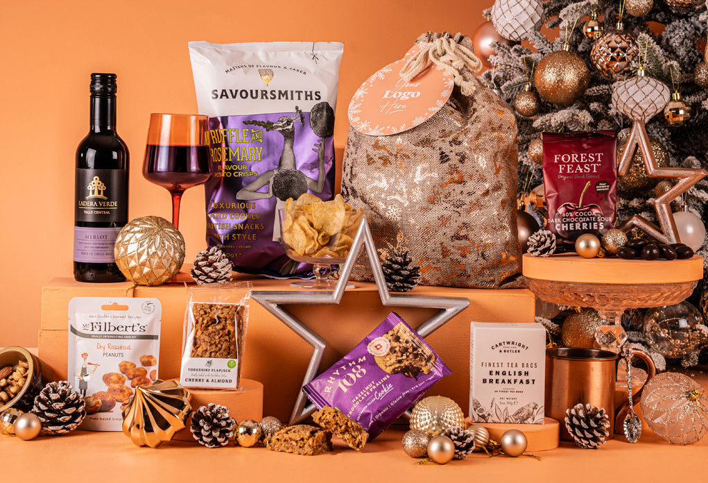 The Vegan &amp; Gluten Free A Little Christmas Magic Hamper with Bespoke Branding
