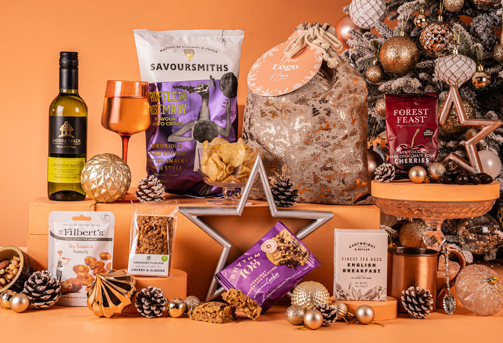 The Vegan &amp; Gluten Free A Little Christmas Magic Hamper with Bespoke Branding