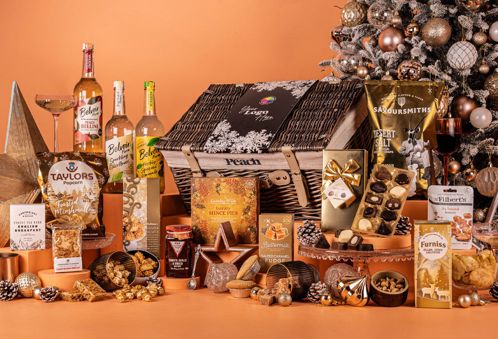 The Christmas Feast Hamper with Alcohol-Free Trio &amp; Bespoke Branding
