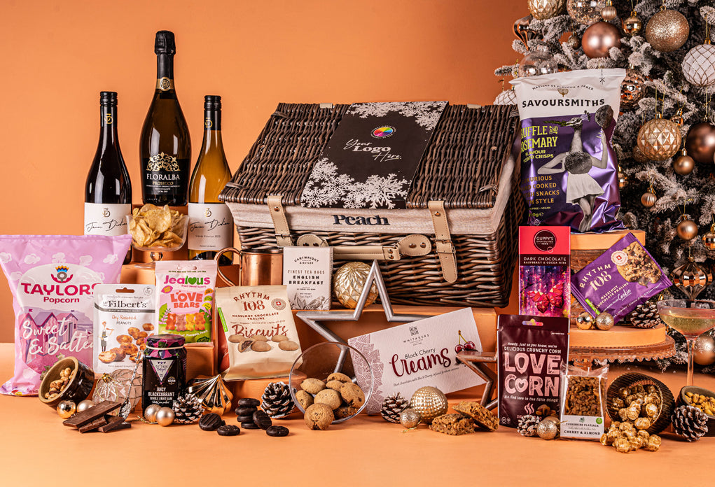 The Branded Vegan &amp; Gluten Free Christmas Feast Hamper with Wine Trio
