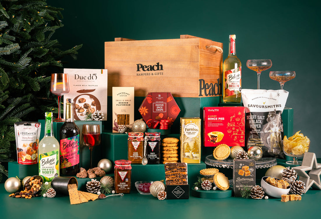 The Branded Golden Crate Christmas Hamper with Alcohol-Free Trio