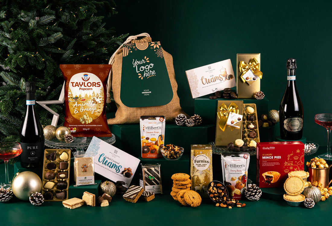 Christmas Office Sharing Hamper With Drinks &amp; Bespoke Branding
