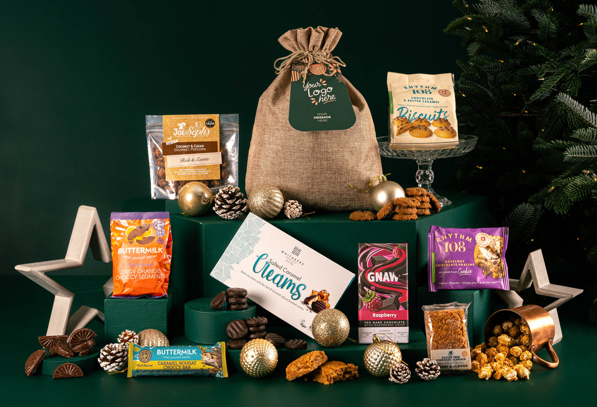 The Vegan &amp; Gluten Free Chocoholics Christmas Sack with Branding