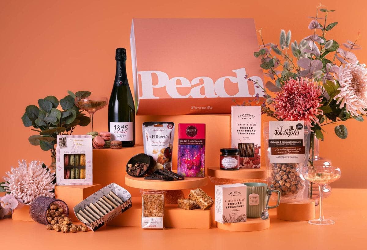 Peach Hampers Corporate Hampers Award-Winning Champagne The Seriously Good Personalised Hamper