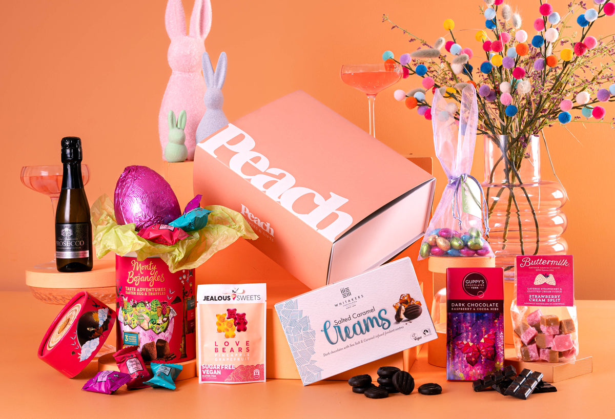 Peach Hampers Corporate Hampers The Eggcelent Personalised Easter Hamper with Prosecco
