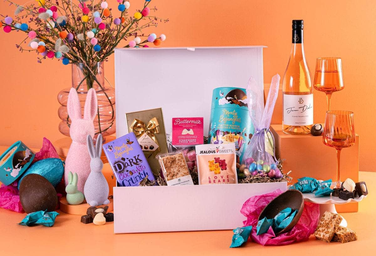 Peach Hampers Corporate Hampers The Eggstra Special Corporate Easter Hamper with Rose Wine