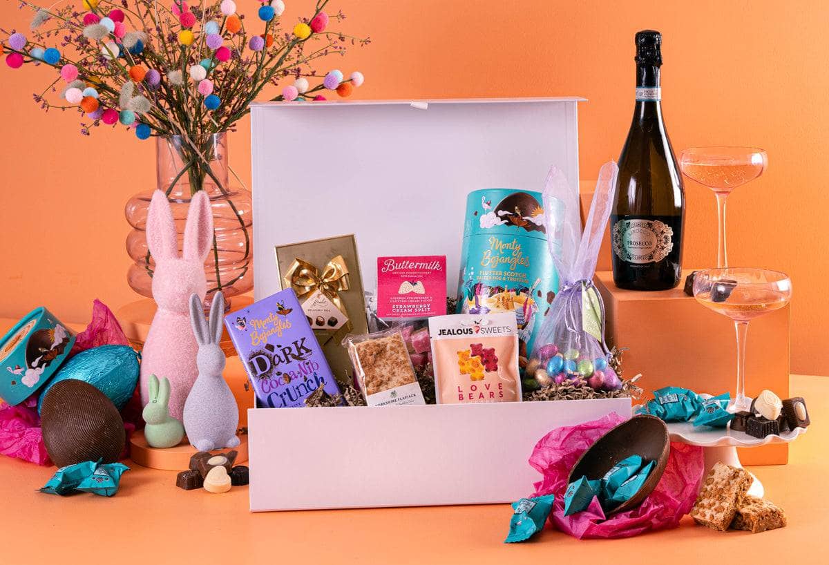 Peach Hampers Corporate Hampers The Eggstra Special Easter Hamper with Prosecco