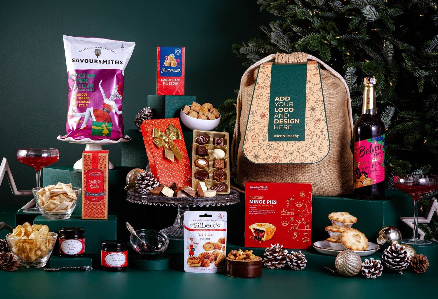 Peach Hampers Corporate Hampers The Taste Of Christmas Hamper - NO NUTS